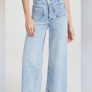 PAIGE Harper Wide Leg Ankle Vintage Jeans in Zayden Distressed Wash 27